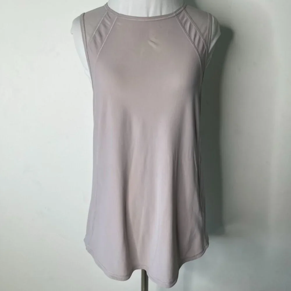 Lululemon Sculpt Tank Top Mauve Gray Mesh Back Ventilated Running Yoga Size 6 - Picture 2 of 8